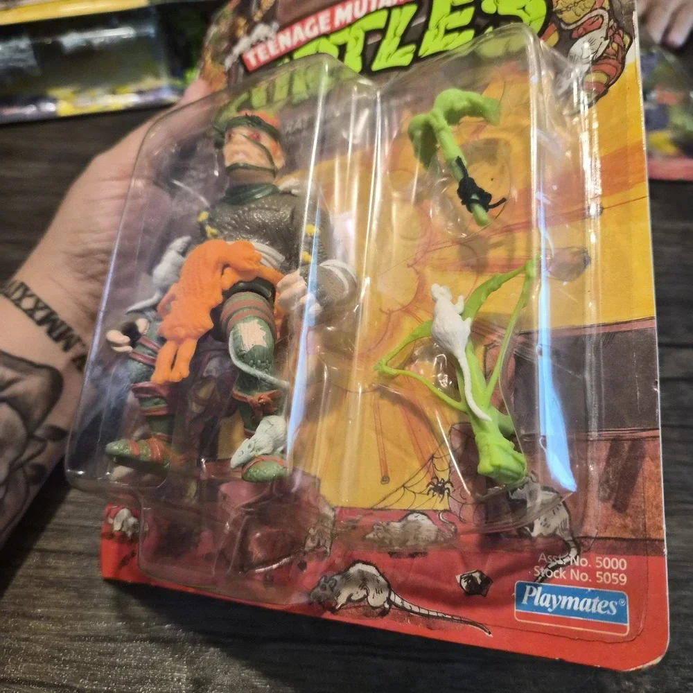 1990 TMNT Rat King MOC Sealed Vintage Playmates Action Figure Complete Card